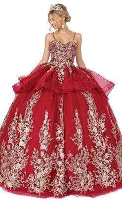 Dancing Queen - 1590 Spaghetti Strap Applique Ballgown