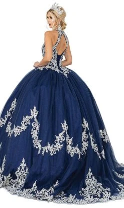 Dancing Queen - 1607 Halter Cutout Corset Ballgown