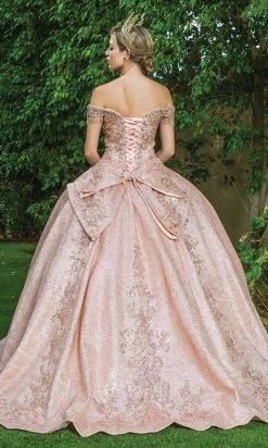 Dancing Queen - 1654 Bow Back Shimmering Ballgown