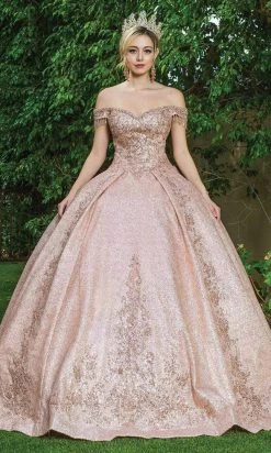 Dancing Queen - 1654 Bow Back Shimmering Ballgown