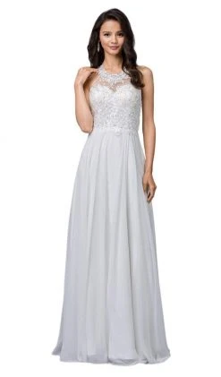 Dancing Queen - 2017 Beaded Lace Halter Prom Dress With Open Back 13 Dancing Queen - 2017 Beaded Lace Halter Prom Dress With Open Back