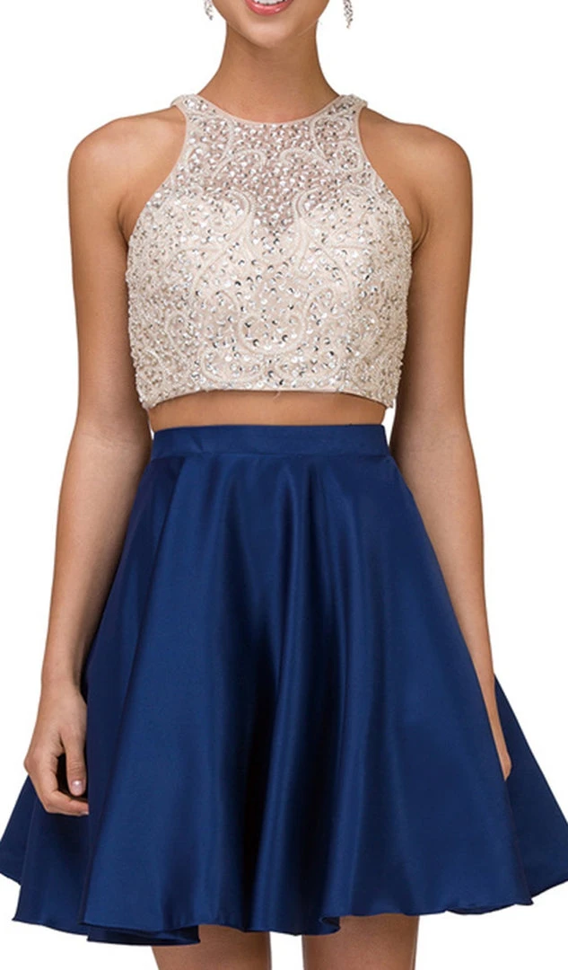 Dancing Queen - 2027A Two Piece Embellished Homecoming Dress 5 Dancing Queen - 2027A Two Piece Embellished Homecoming Dress