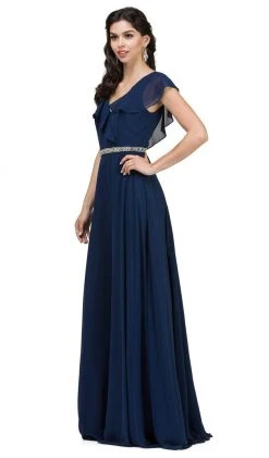 Dancing Queen - 2072 Butterfly Sleeve Wrap Evening Gown