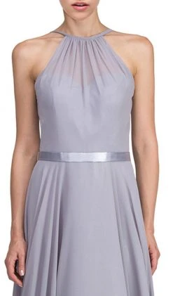 Dancing Queen - 2176 Illusion High Halter Chiffon A-Line Prom Gown