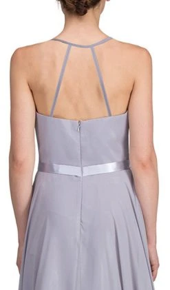 Dancing Queen - 2176 Illusion High Halter Chiffon A-Line Prom Gown