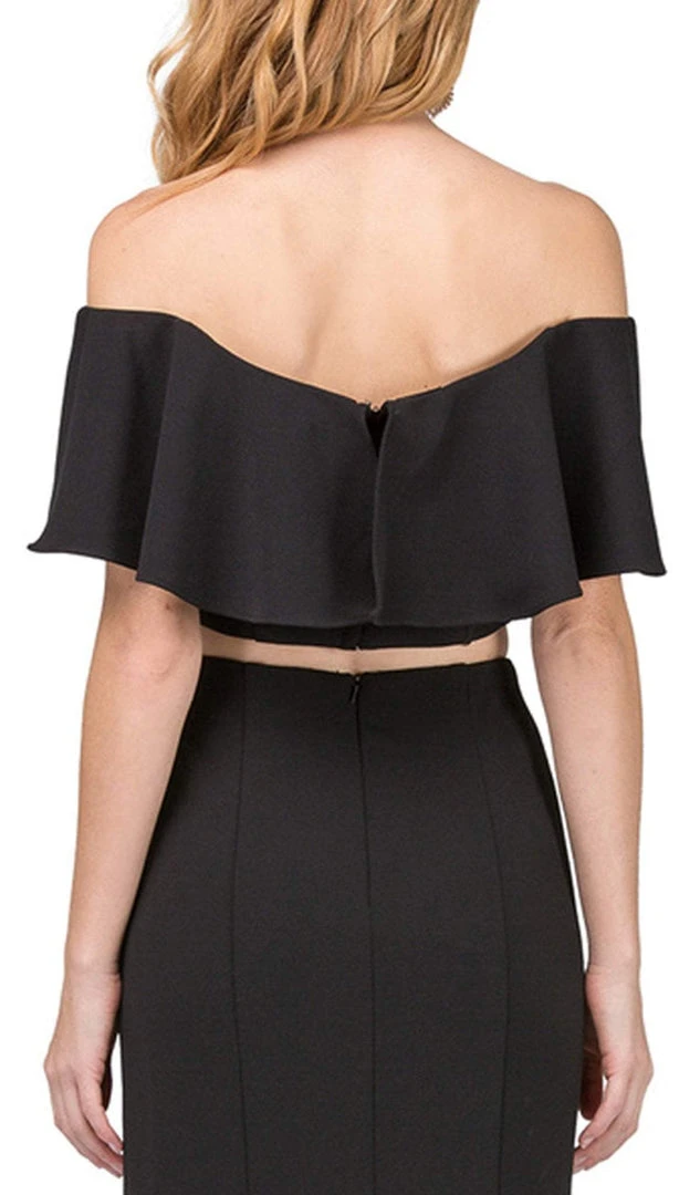 Dancing Queen - 2342 Two Piece Ruffled Off-Shoulder Sheath Prom Dress 7 Dancing Queen - 2342 Two Piece Ruffled Off-Shoulder Sheath Prom Dress