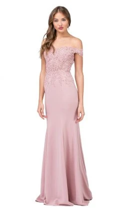Dancing Queen - 2358 Jewel Ornate Lace Bodice Off Shoulder Prom Gown 13 Dancing Queen - 2358 Jewel Ornate Lace Bodice Off Shoulder Prom Gown