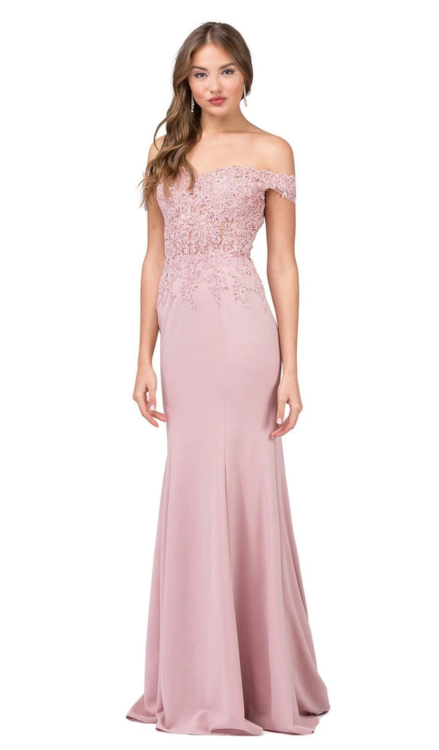 Dancing Queen - 2358 Jewel Ornate Lace Bodice Off Shoulder Prom Gown 7 Dancing Queen - 2358 Jewel Ornate Lace Bodice Off Shoulder Prom Gown