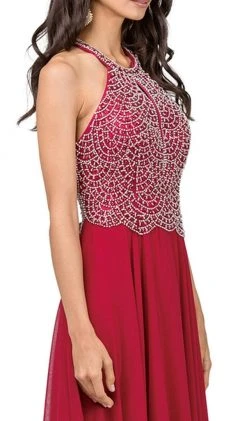 Dancing Queen - 2402 Bead Embellished Halter Evening Dress 11 Dancing Queen - 2402 Bead Embellished Halter Evening Dress