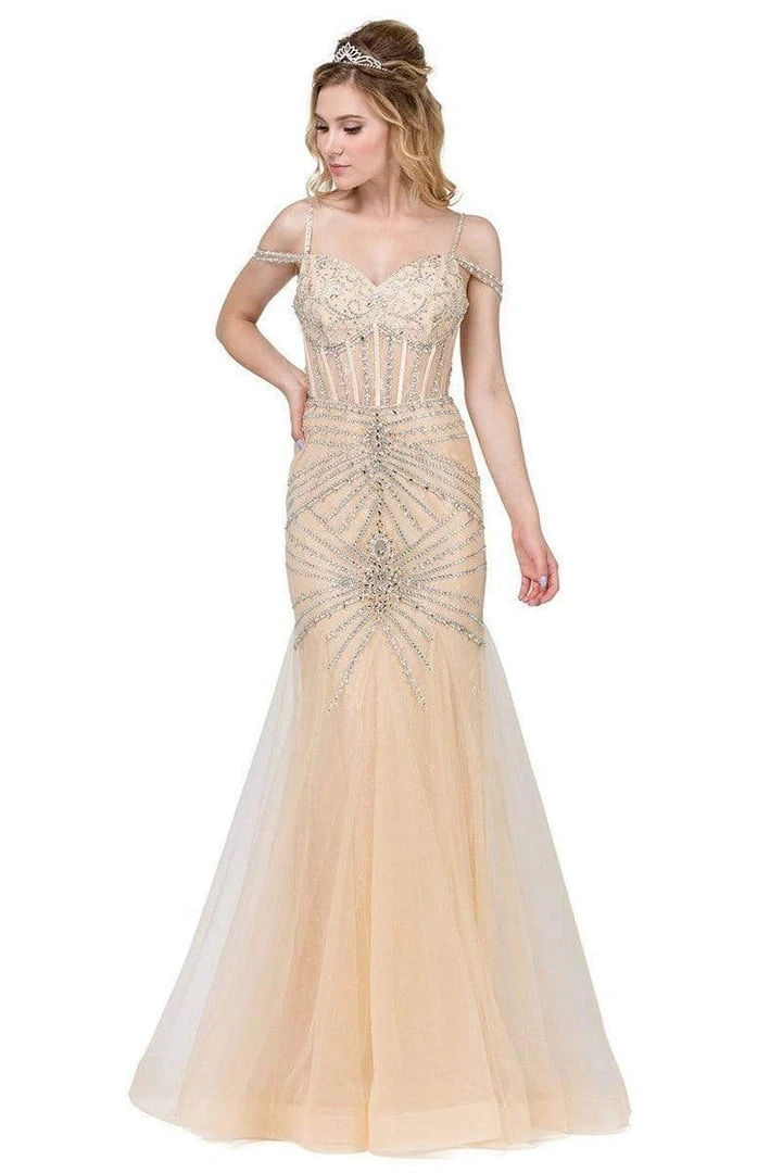 Dancing Queen - 2451 Bejeweled Corset Boned Prom Gown 5 Dancing Queen - 2451 Bejeweled Corset Boned Prom Gown
