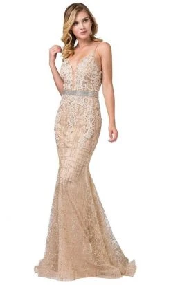 Dancing Queen 2767A - Sleeveless Mermaid Evening Gown