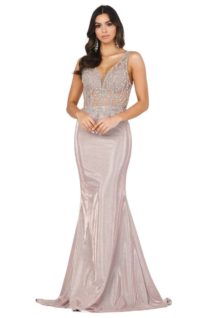 Dancing Queen - 2941 Embellished Bodice V Back Mermaid Prom Gown 4 Dancing Queen - 2941 Embellished Bodice V Back Mermaid Prom Gown
