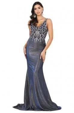 Dancing Queen - 2941 Embellished Bodice V Back Mermaid Prom Gown 9 Dancing Queen - 2941 Embellished Bodice V Back Mermaid Prom Gown