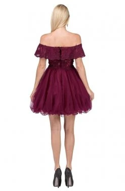 Dancing Queen - 3016 Ruffled Off-Shoulder A-Line Homecoming Dress 11 Dancing Queen - 3016 Ruffled Off-Shoulder A-Line Homecoming Dress