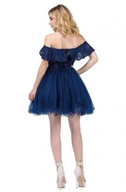 Dancing Queen - 3016 Ruffled Off-Shoulder A-Line Homecoming Dress 9 Dancing Queen - 3016 Ruffled Off-Shoulder A-Line Homecoming Dress