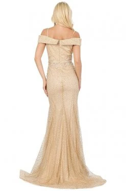 Dancing Queen - 4043 Embroidered Off-Shoulder Trumpet Dress 7 Dancing Queen - 4043 Embroidered Off-Shoulder Trumpet Dress