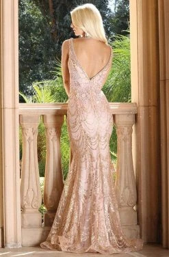 Dancing Queen - 4090 Jeweled Garland Motif Mermaid Gown