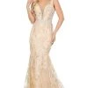 Dancing Queen - 4090 Jeweled Garland Motif Mermaid Gown
