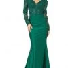 Dancing Queen - 4124 Scallop Embroidered Evening Gown 1 Dancing Queen - 4124 Scallop Embroidered Evening Gown