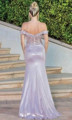 Dancing Queen 4253 - Embellished Off-shoulder Prom Dress