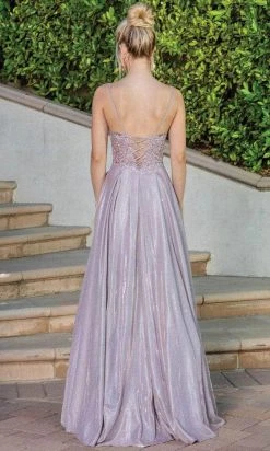 Dancing Queen 4261 - Embroidered V-neck Prom Dress