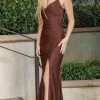 Dancing Queen 4305 - Draped High Slit Prom Dress 2 Dancing Queen 4305 - Draped High Slit Prom Dress