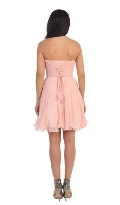 Dancing Queen - 9115 Surplice Sweetheart Bodice Chiffon Prom Dress