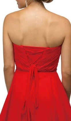 Dancing Queen - 9115 Surplice Sweetheart Bodice Chiffon Prom Dress