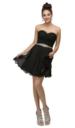 Dancing Queen - 9115 Surplice Sweetheart Bodice Chiffon Prom Dress