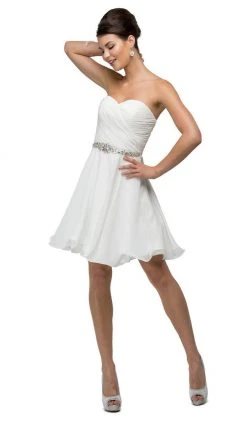 Dancing Queen - 9115 Surplice Sweetheart Bodice Chiffon Prom Dress