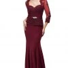 Dancing Queen - 9573 Sheer Sleeves Majestic Lacy Bodice Long Formal Dress 2 Dancing Queen - 9573 Sheer Sleeves Majestic Lacy Bodice Long Formal Dress