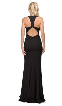 Dancing Queen - 9637 Magnificent V-Neck Racer Back Prom Dress 11 Dancing Queen - 9637 Magnificent V-Neck Racer Back Prom Dress