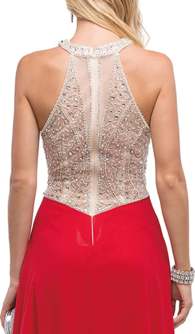 Dancing Queen - 9881 Bedazzled Halter A-line Evening Dress 7 Dancing Queen - 9881 Bedazzled Halter A-line Evening Dress