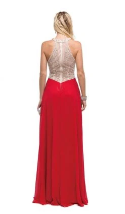 Dancing Queen - 9881 Bedazzled Halter A-line Evening Dress 10 Dancing Queen - 9881 Bedazzled Halter A-line Evening Dress