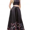Dancing Queen - 9885 Two-Piece Bateau Floral A-line Prom Dress 1 Dancing Queen - 9885 Two-Piece Bateau Floral A-line Prom Dress