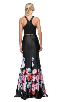 Dancing Queen - 9904 Two-Piece Floral Multi-print Formal Dress 8 Dancing Queen - 9904 Two-Piece Floral Multi-print Formal Dress