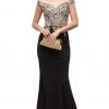 Dancing Queen - 9946 Embellished Off-Shoulder Evening Gown 1 Dancing Queen - 9946 Embellished Off-Shoulder Evening Gown