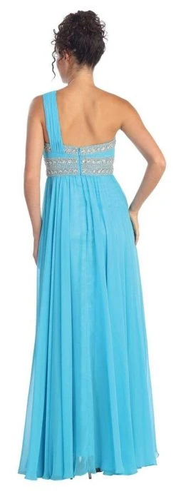 Elizabeth K - GL1015 One Shoulder Bejeweled Empire Long Dress 27 Elizabeth K - GL1015 One Shoulder Bejeweled Empire Long Dress