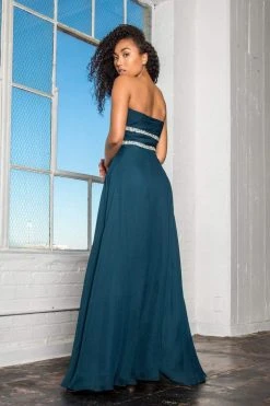 Elizabeth K - GL1017 Sweetheart Sequined Empire Waist Dress