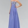 Elizabeth K - GL1069 Strapless Ornate Chiffon Empire Gown 1 Elizabeth K - GL1069 Strapless Ornate Chiffon Empire Gown