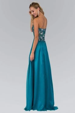 Elizabeth K - GL1085 Embellished Sweetheart Chiffon A-line Dress 12 Elizabeth K - GL1085 Embellished Sweetheart Chiffon A-line Dress