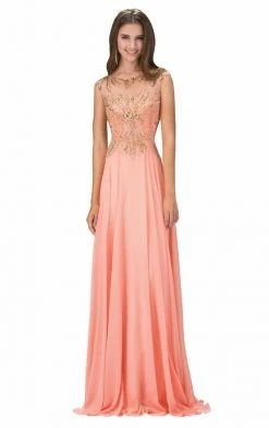 Elizabeth K - GL1305 Embellished Sleeveless Long Dress