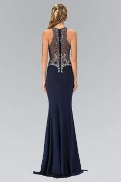 Elizabeth K - GL1357 Embellished High Neck Long Gown