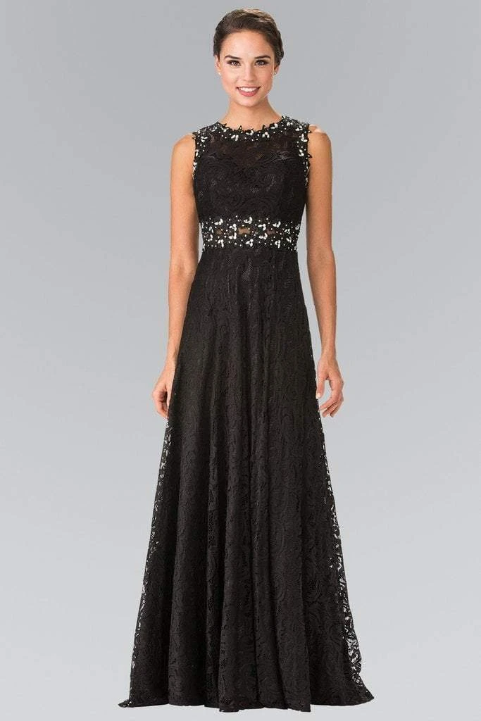 Elizabeth K - GL1460 Sleeveless Beaded Lace Long Dress 3 Elizabeth K - GL1460 Sleeveless Beaded Lace Long Dress