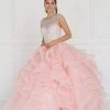 Elizabeth K - GL1555 Jeweled Ruffled Ballgown With Bolero 1 Elizabeth K - GL1555 Jeweled Ruffled Ballgown With Bolero