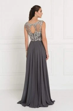 Elizabeth K - GL1565 Jeweled Illusion Bateau Chiffon A-line Gown 11 Elizabeth K - GL1565 Jeweled Illusion Bateau Chiffon A-line Gown