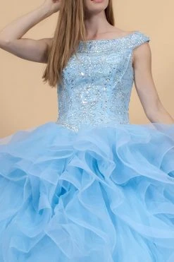 Elizabeth K - GL1600 Jewel Embellished Bodice Tulle Ballgown