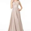 Elizabeth K - GL1817 Embroidered V-Neck A-Line Gown