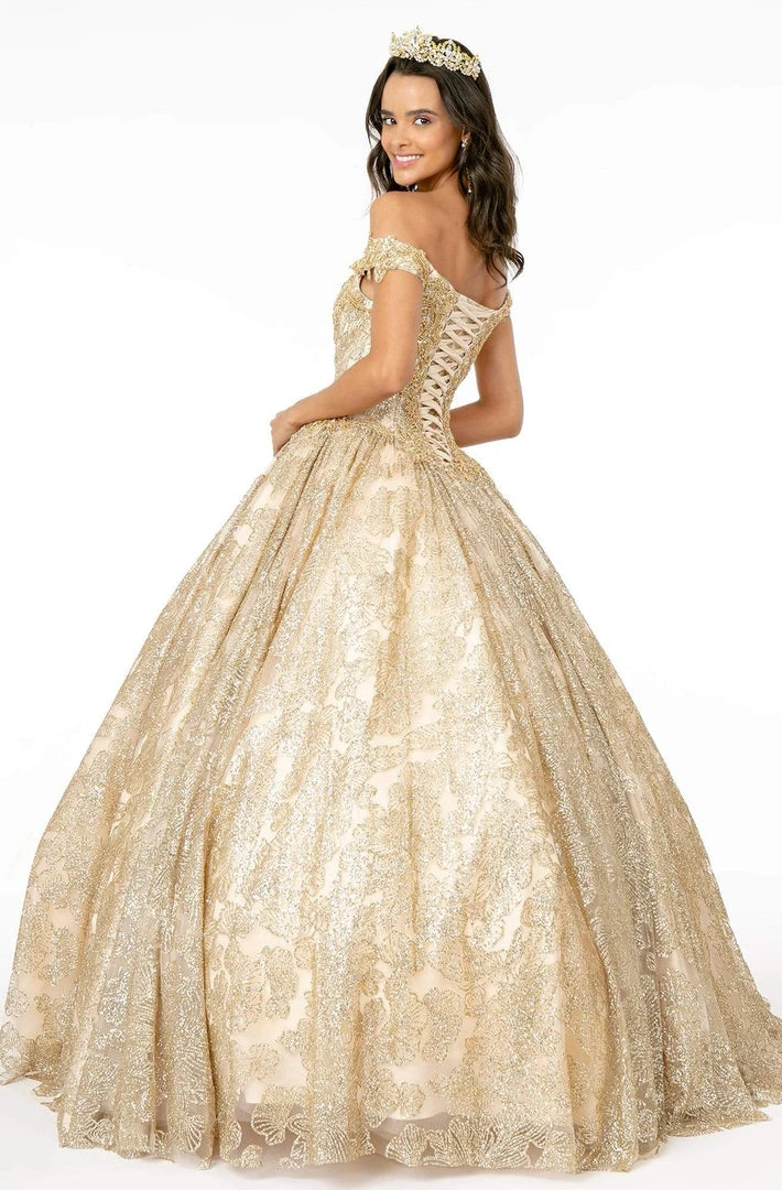 Elizabeth K - GL1820 Glitter Mesh Off Shoulder Sweetheart Ballgown 4 Elizabeth K - GL1820 Glitter Mesh Off Shoulder Sweetheart Ballgown