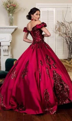 Elizabeth K - GL1913 Puff Sleeve Sweetheart Sequin Ballgown